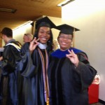 Student and Professor on Graduation day