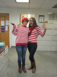 Where's Waldo? In the Math & Stat Department! (l-r: Courtney Johnson and Briana Arencibia)