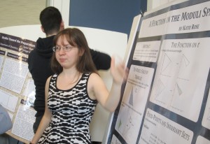 Katarina Rose discusses her poster.